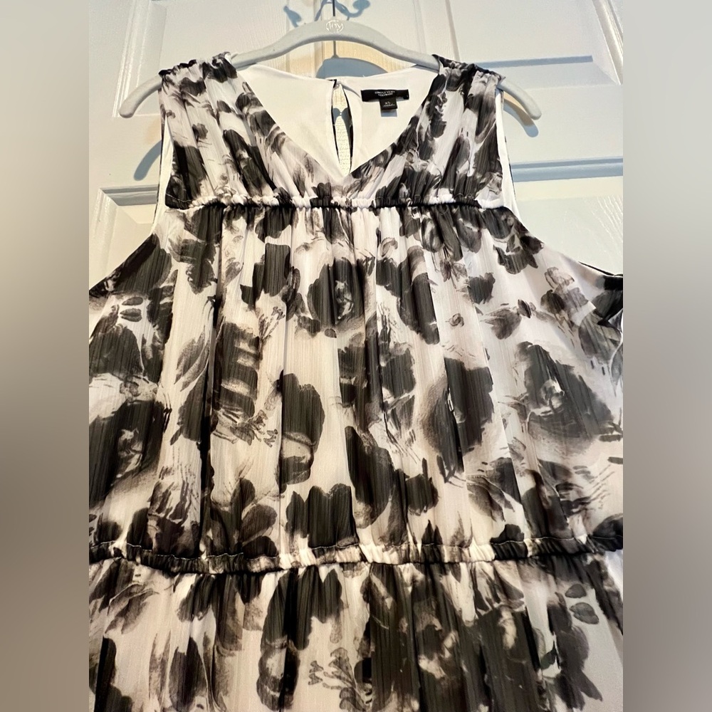 Dress - Simply Vera - Vera Wang - black white floral - sz XL -Worn once -perfect - Picture 4 of 9